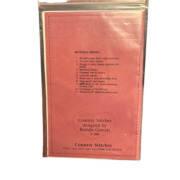 Country Stitches Lucy N Huggy Bear Pattern - Picture 2 of 2